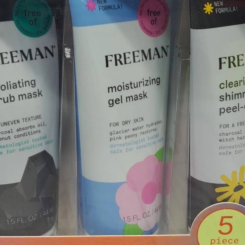 Freeman Limited Edition Mask Kit 5pc, Moisturize Exfoliate Anti-stress Clearing